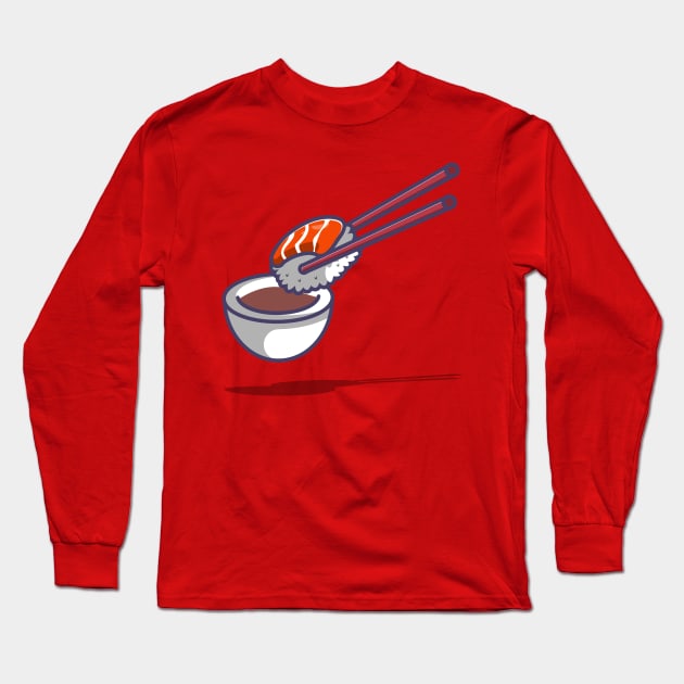 sashimi and sauce Long Sleeve T-Shirt by fflat hds